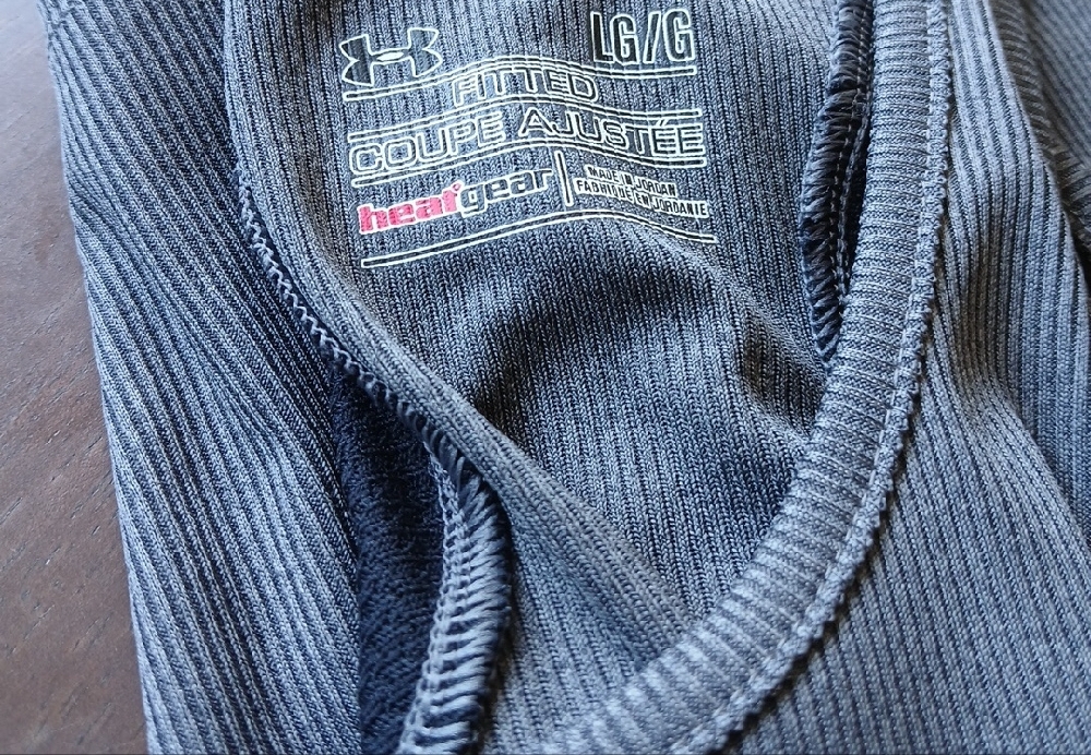LG Gray Ribbed Sports Bra - Picture 5 of 5